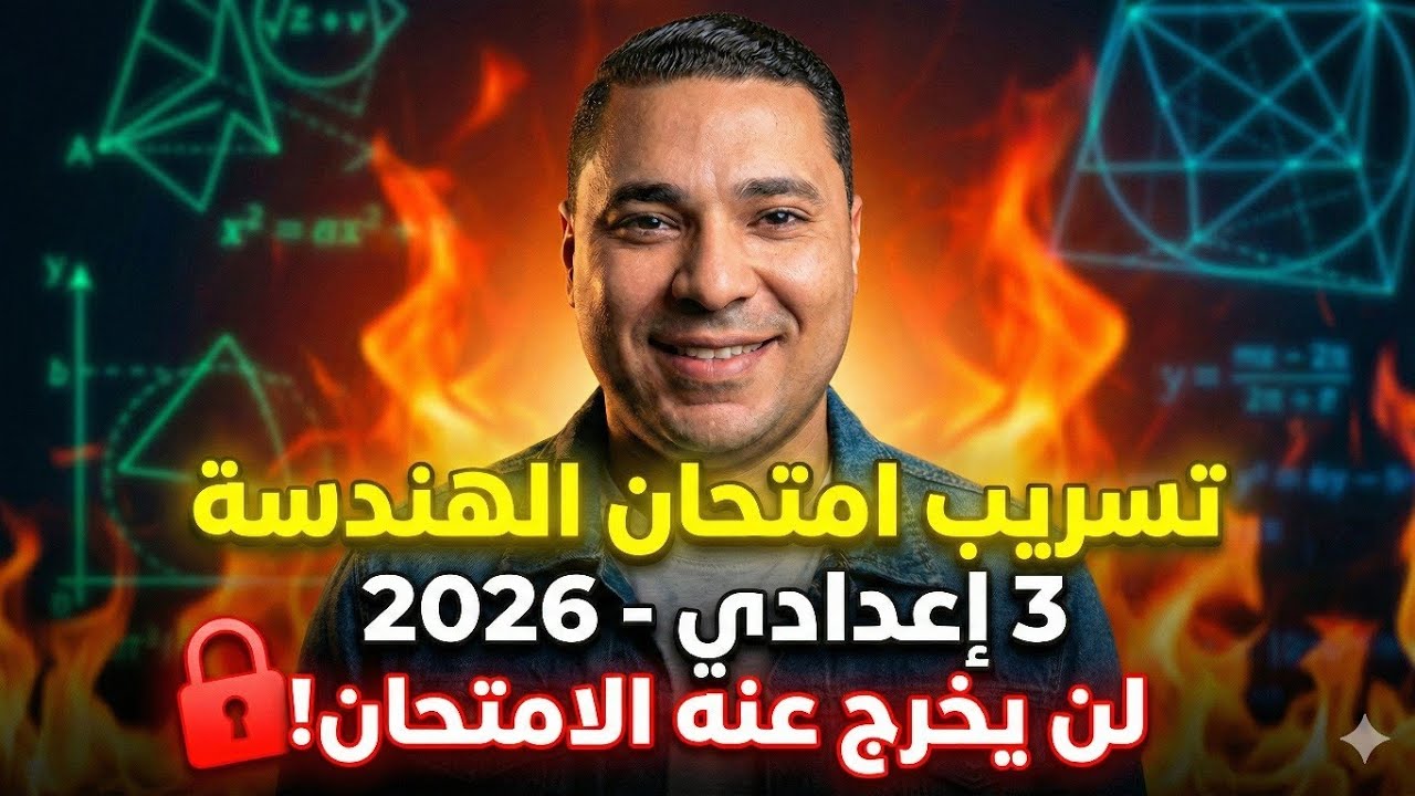 تسريب امتحان الهندسة المتوقع للصف الثالث الإعدادي الترم الأول 2026 | أسئلة لن يخرج عنها الامتحان!