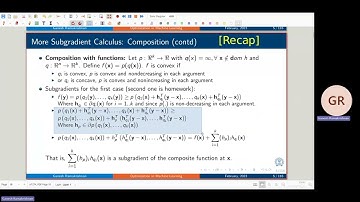CS769 2024 Lec 10 Necessary and Sufficient for opt - convexity & subgradients (Optimization in ML)
