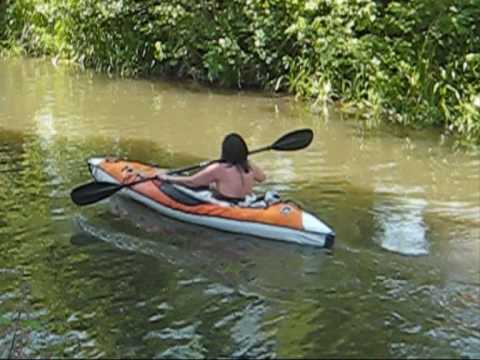 Tina kayaking on the Kennet