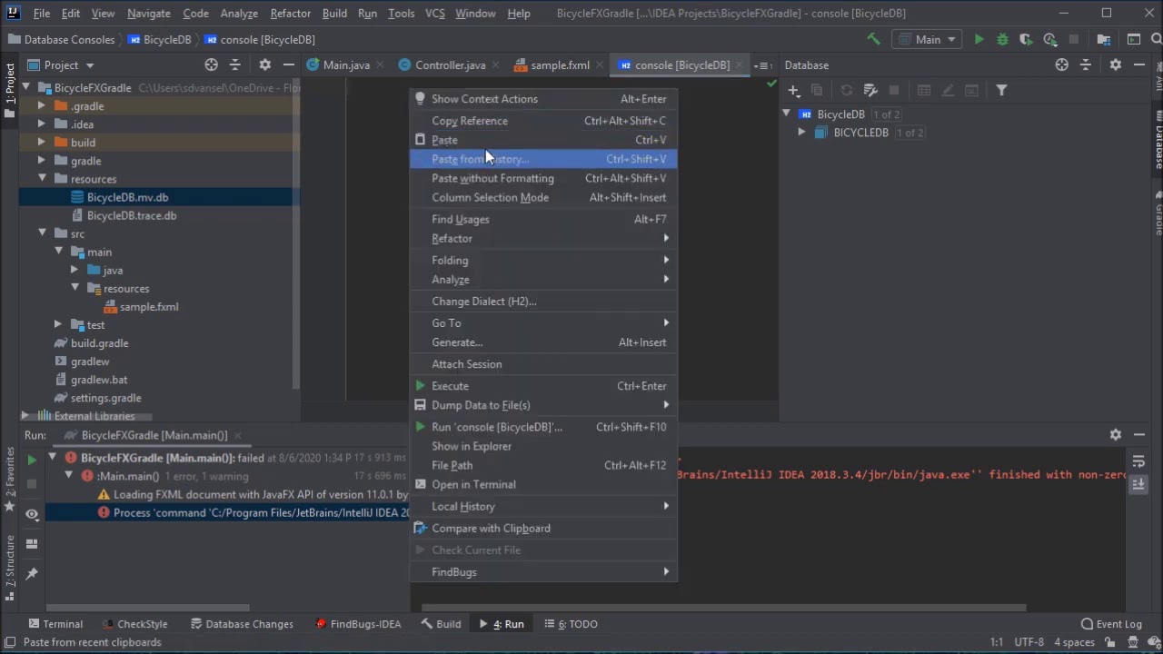 javafx intellij