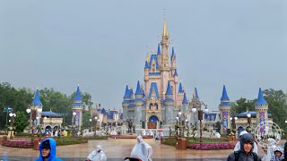 Magic Kingdom 2023 Walk in the Rain in 4K | Walt Disney World Orlando Florida May 2023