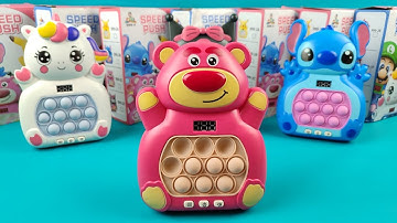 LOTSO V6 SPEED PUSH GAME POP IT ELECTRONICO UNBOXING ASMR REVIEW CUTE TOYS PINK