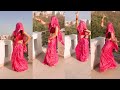 bhabhi dancing in satin saree