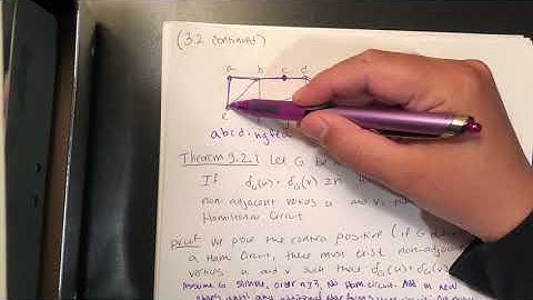 Graph theory 3.2 Hamilton paths and circuits (part 2)