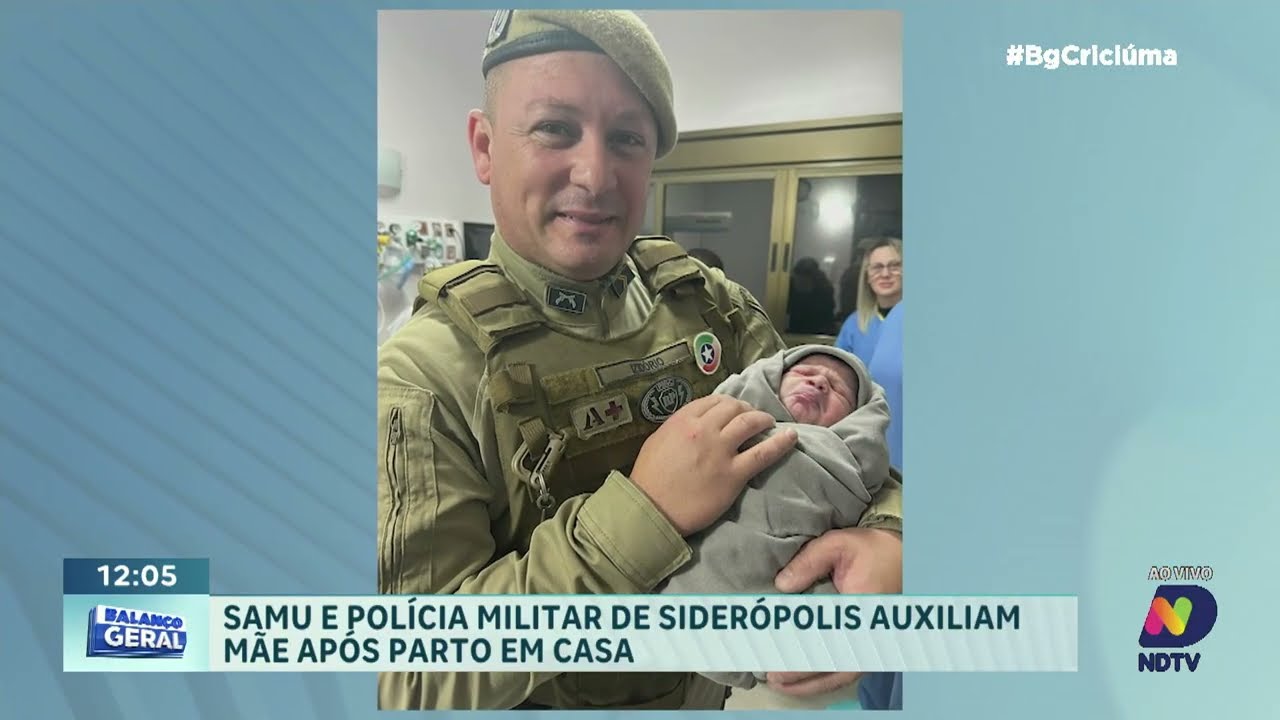 Samu e polícia realizam parto de emergência em Siderópolis