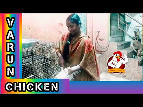 Women slaughter chicken