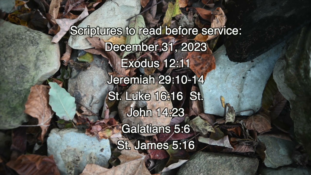 Dec  30, 2023 Scriptures to read before service at The Branham Tabernacle