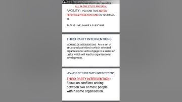 MBA ( HR ) # Third Party Intervention # PPT