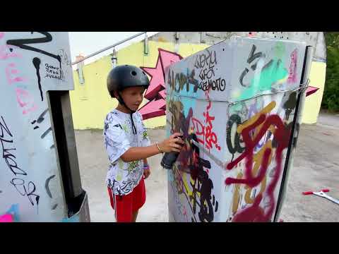 Graffiti bombing. Trip in Perm city part 2. Tagging and Throwups . Rebel813 4K 2022