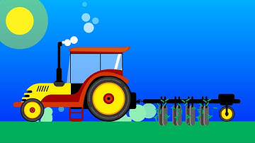How to create an animated scene of harvesting machine on field | Farming animation