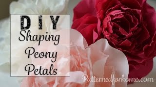 Making a Peony Part 1- Shaping Peony Petals For Flower Making + FREE Peony Template