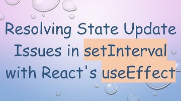 Resolving State Update Issues in setInterval with React