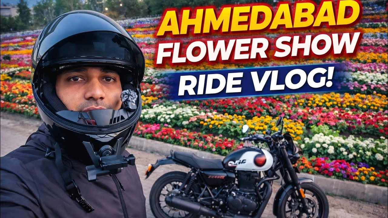 Ahmedabad Flower Show 2026 🌼 | Night Ride & Bike Vlog 