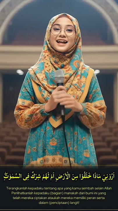 The beautiful recitation of the holy verses of the Koran, Masyaallah, is so cool