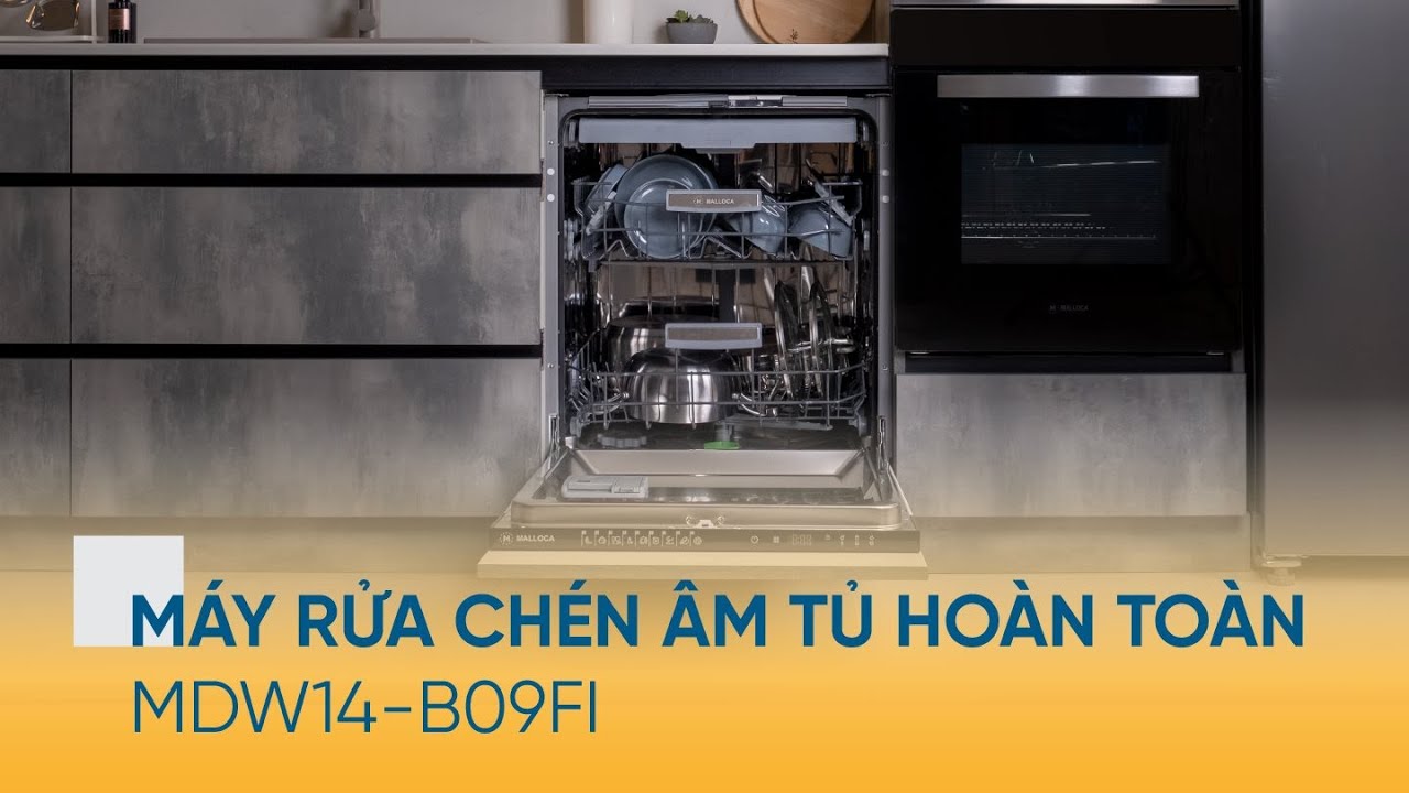 Máy Rửa Chén Âm Tủ Toàn Phần MDW14-B09FI l Malloca