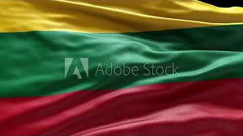 4k render Lithuania Flag video waving in wind Lithuania Flag Wave Loop waving in wind Lithuania