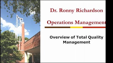 Overview of Total Quality Management (TQM)