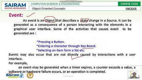 Lecturevideo_18CS45_ Module5_ The delegation event model- C.Valarmathi