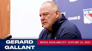 New York Rangers: Gerard Gallant Media Availability | Jan. 24, 2023