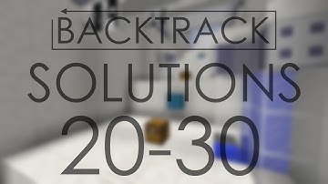 Minecraft Backtrack solutions: stages 20-30