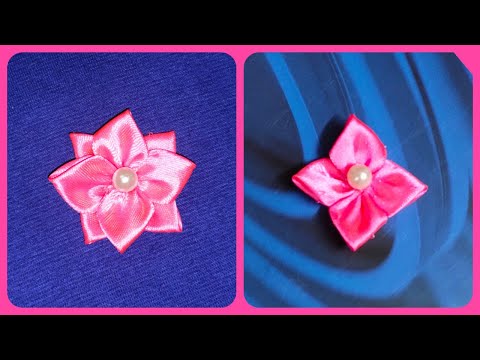 Ribbon Flower Making idea, Craft Work, Easy Flower DIY