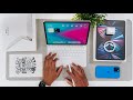 M1 iPad Pro 2021 [aesthetic/chill unboxing 📦] + White Magic Keyboard & Accessories