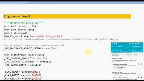 Bluetooth Low Energy en micropython programe complet en français  6/6