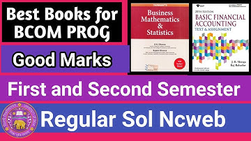 Best Books For BCOM PROG first year Delhi University Regular sol and Ncweb Students