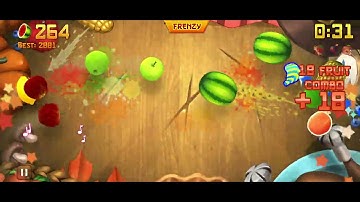 Fruit Ninja Arcade Mode All PowerUps Gameplay