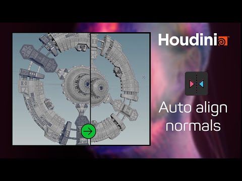 Houdini - Auto align normals easily (HDA)