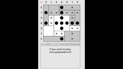 Grey is Odd - Today grids. Solution level 2 7X7 dated 06-18-2024 #logicpuzzles #logicgames  #games