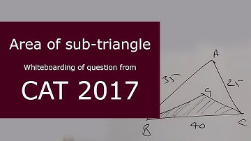 [From CAT 2017] From a triangle ABC with sides of lengths 40 ft, 25 ft and 35 ft, a triangular port