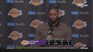 Anthony Davis Postgame Interview Los Angeles Lakers Beat San Antonio Spurs 113-104