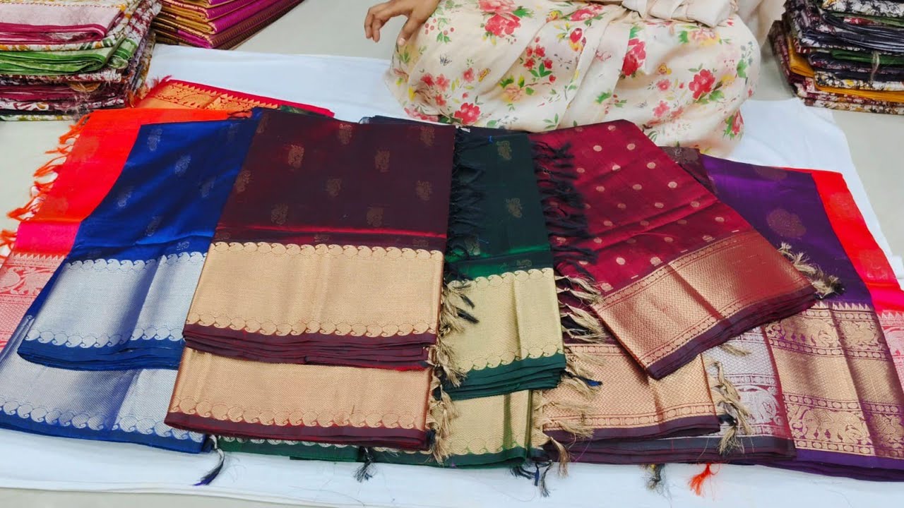 మంగళగిరి పట్టుచీరలో గట్టి నేత పట్టు చీరలు లేటెస్ట్ కలెక్షన్స్ శ్రావణమాసం స్పెషల్ గా BNR Handloom 👌👌👌