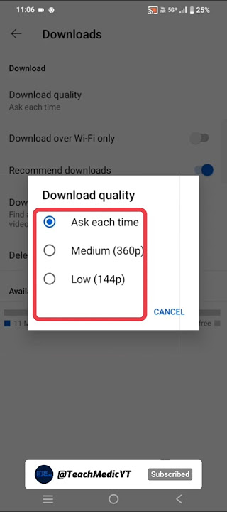 YouTube video download quality setting #shorts