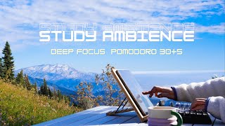 3HOUR STUDY AMBIENCE  Relaxing Nature ASMR/ Stay Motivated/ STUDY WITH ME POMODORO TIMER