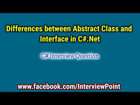 Differences Between Abstract Class and Interface in C# | Interview Point