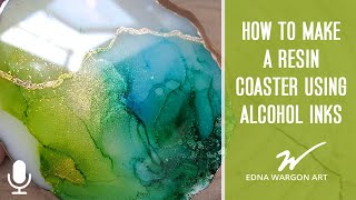 How to create a freeform resin coaster using alcohol ink with a TOPCOAT!
