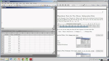 Test for a Difference in Means, Independent Samples, Minitab, Data in One Column