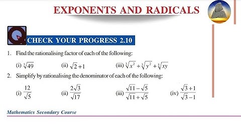 Nios, Class-10, Ch-2 ,   Exponents and Radicals, Ex-2.10, Q-5