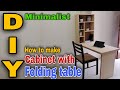 DIY Folding table |How to make Wall Mounted Cabinet | Murphy table