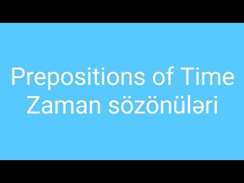 Preposition 1, Sozonu 1 (time, zaman)