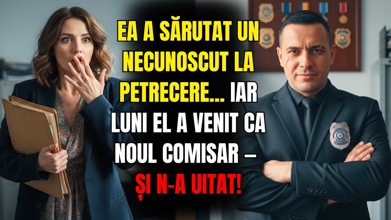 🔥 A SĂRUTAT UN STRĂIN FRUMOS LA PETRECERE... LUNI EL ERA NOUL COMISAR — ȘI NU A UITAT!