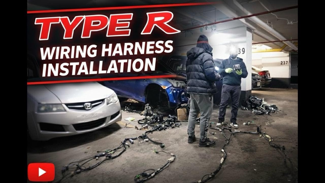 Type R Wire Coupe Type R Wiring Harness installation #hondacivictyper - YouTube