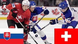 SLOVENSKO VS ŠVAJČIARSKO MAJSTROVSTVÁ SVETA V HOKEJI U20 2023