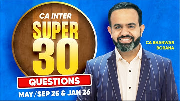 CA/CMA Inter Super 30 SEP 25 & JAN 26