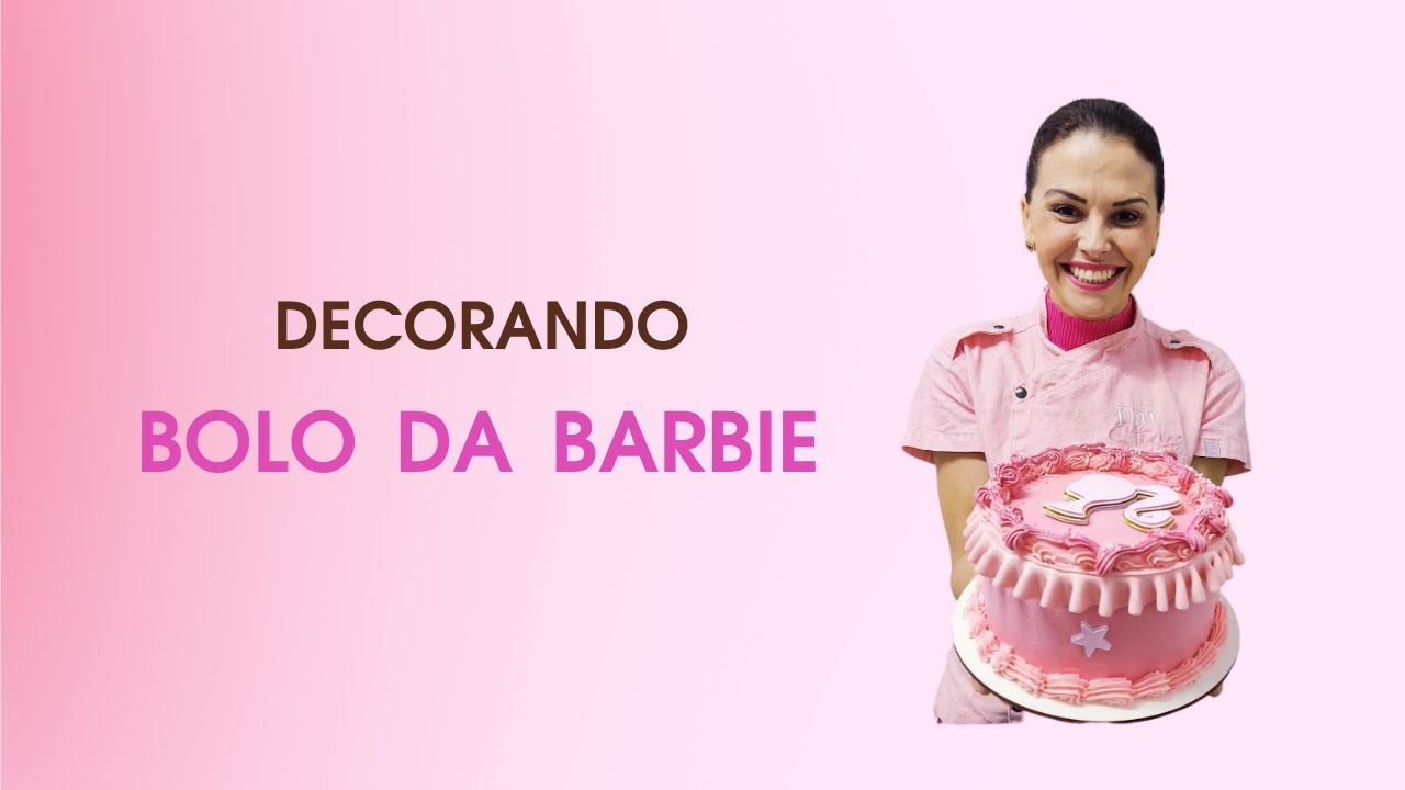 BOLO DA BARBIE A FEBRE DO MOMENTO 😍 / UMA DECORAÇÃO LINDA ROSA COM  BRILHO@PARISCAKEDESIGNER 