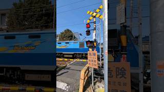 踏切 機関車 鉄道 JR南武線 坂下第2 JR貨物EH200形 railroad crossing japan