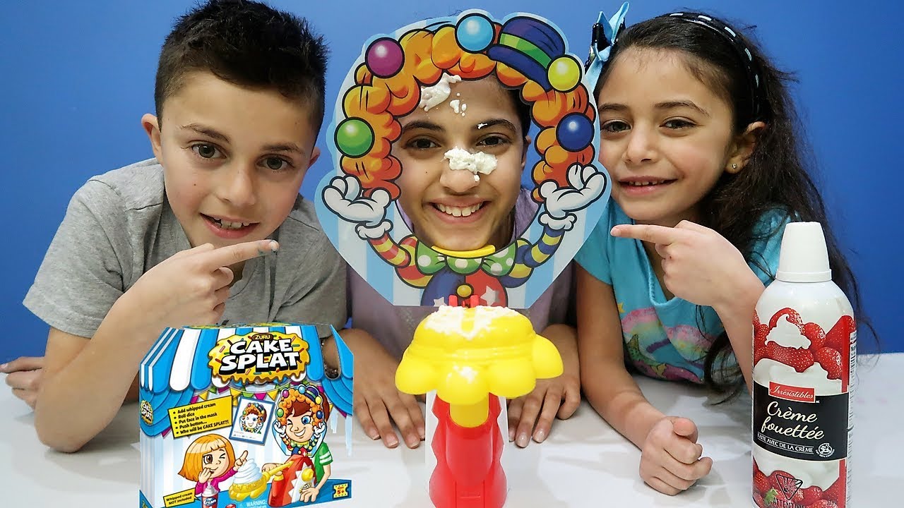 Cake Splat Whipped Cream Challenge Game Night With Hzhtube Kids Fun Youtube - roblox youtube games with whip cream