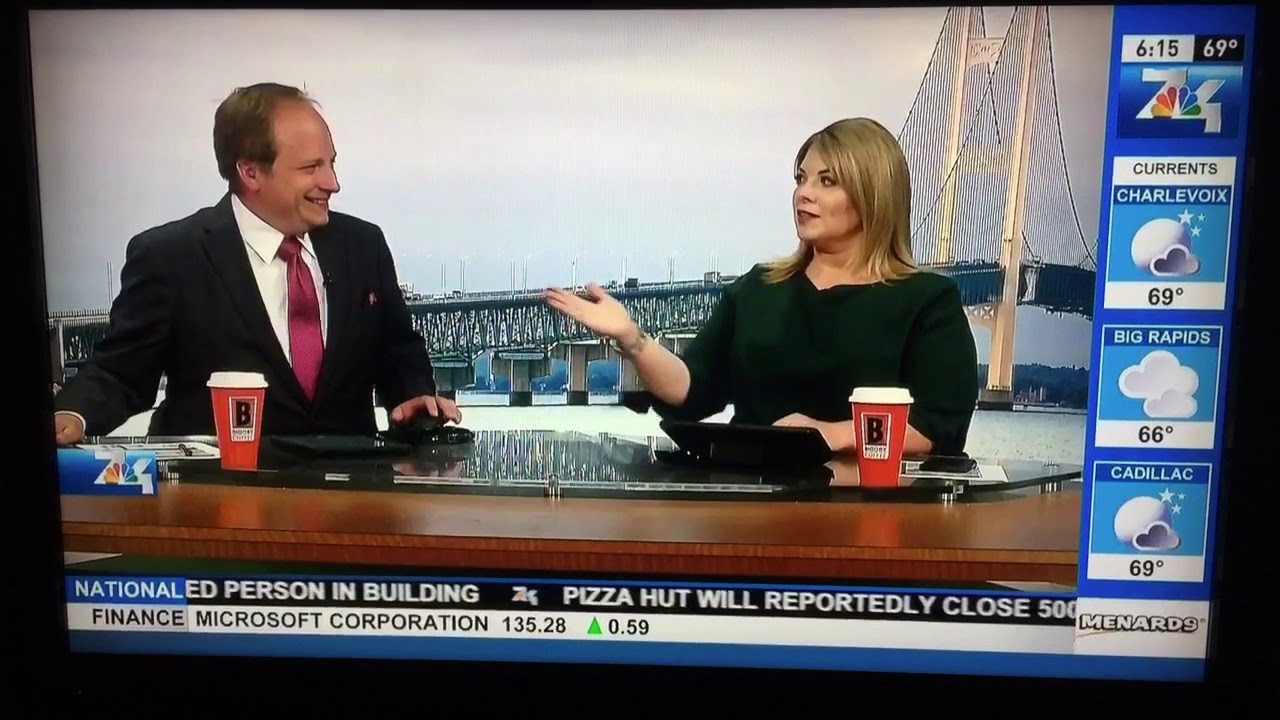 Northern Michigan 7&4 Reporter Accidentally Tells Too Much On Live TV!!!